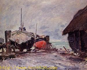 Fishing Boats at Etretat 1883