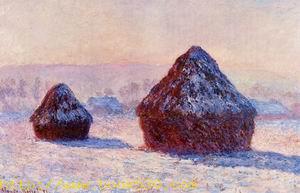 Grainstacks in the Morning Snow Evvect 1891