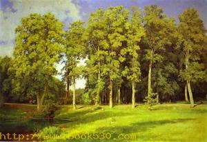 Grove by the Pond Preobrazhenskoye 1896