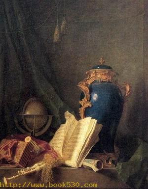 Still Life with a Vase of Lapis, a Globe, and Bagpipes