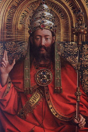The Ghent Altarpiece, God Almighty (detail) 1426-27