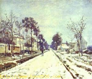 The Road to Louveciennes, the Effect of Snow. 1870