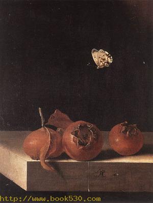 Three Medlars with a Butterfly c. 1705