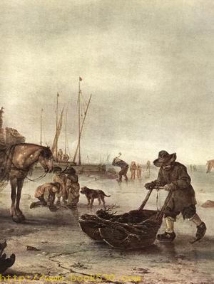 Winter Landscape (detail) c. 1643