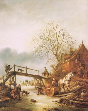 A Winter Scene with an Inn 1645