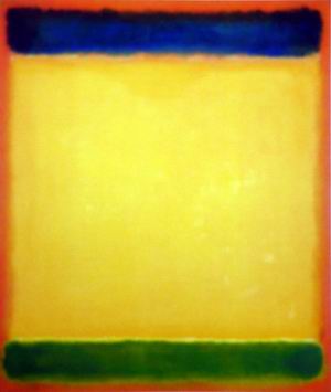 Blue,Yellow, Green on Red 1954