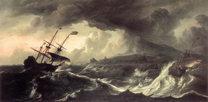 Ships Running Aground in a Storm 1690s