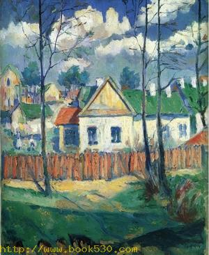 Spring. Landscape with a Cottage