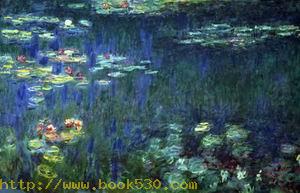 Waterlilies, Green Reflection, Left Part 1916-1923