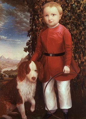 Portrait of a Boy with a Dog