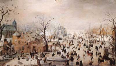 Winter Landscape with Iceskaters