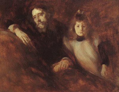 Alphonse Daudet and his Daughter
