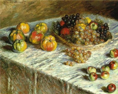 Still Life: Apples and Grapes