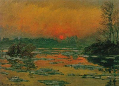 Sunset on the Seine in Winter