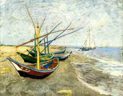 Fishing Boats on the Beach at Saintes-Maries