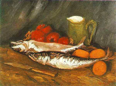 Still Life with Mackerels, Lemons and Tomatoes