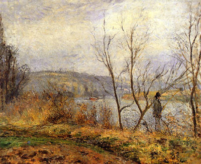 The Banks of the Oise, Pontoise (Man Fishing)