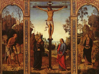 The Crucifixion with The Virgin, St.John, St.Jerome & St.Magdalene