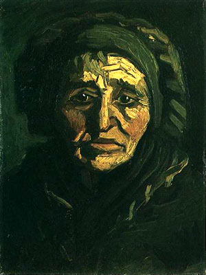 Head of a Peasant Woman with Greenish Lace Cap