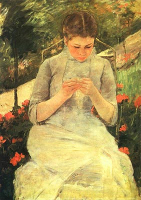 Girl Sewing