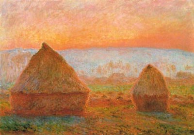 Grain Stacks at Giverny, Sunset