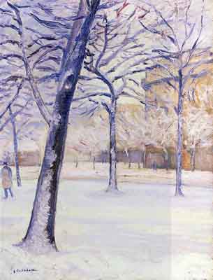 Park in the Snow, Paris