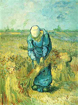 Peasant Woman Binding Sheaves (after Millet)