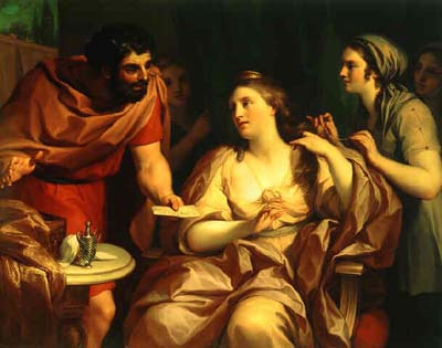 Semiramis Receives the Message of the Babylonion Revolt