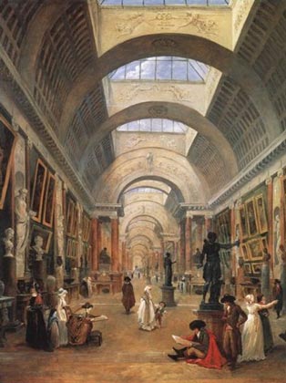 View of the Grande Galerie of the Louvre, 1796