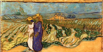 Two Women Crossing the Fields