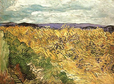 Wheat Field with Cornflowers