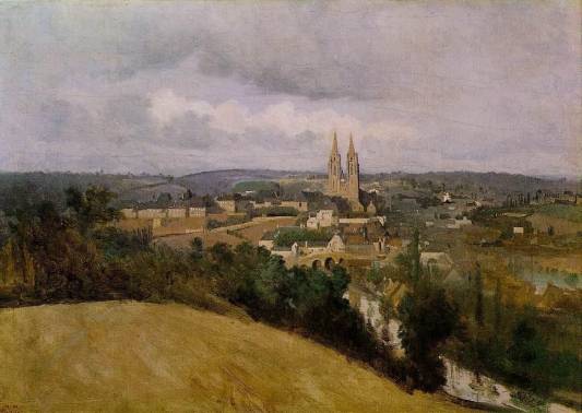 Jean-Baptiste-Camille Corot - View of Saint Lo with the River Vire in the Foreground