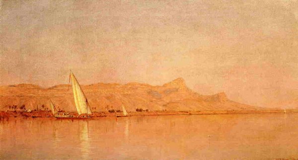 Sanford Robinson Gifford - On The Nile, Gebel Shekh Hereedee