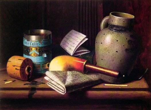 William Michael Harnett - Still Life with Three Castles Tobacco