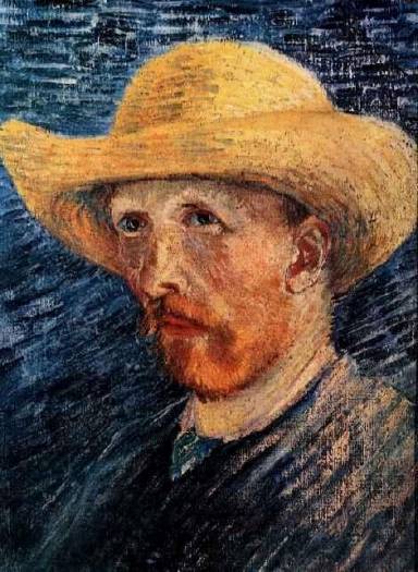 Vincent van Gogh - Self Portrait with Straw Hat 2