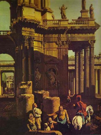 Bernardo Bellotto - Ruins Of A Temple Detail