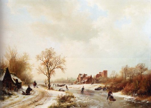 Barend Cornelis Koekkoek - Winterlandschap