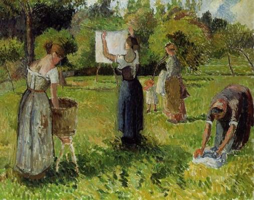 Camille Pissarro - Laundresses at Eragny