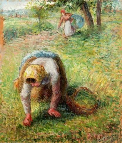 Camille Pissarro - Peasants Gathering Grass