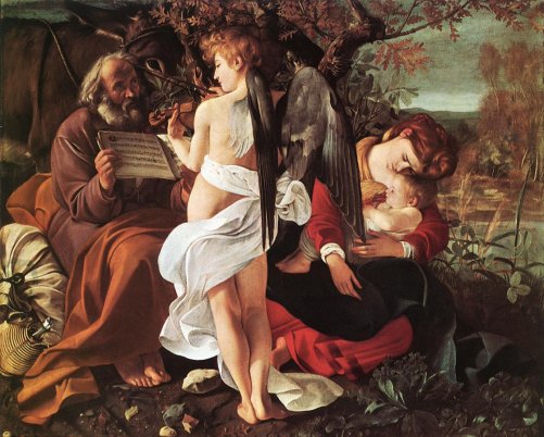 Caravaggio - Rest on Flight to Egypt