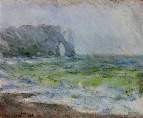 Claude Monet - Etretat in the Rain