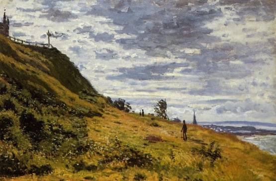 Claude Monet - Taking a Walk on the Cliffs of Sainte-Adresse