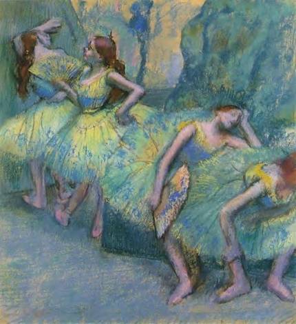 Edgar Degas - Ballet Dancers in the Wings