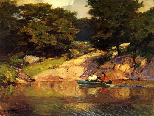 Edward Potthast - Boating In Central Park