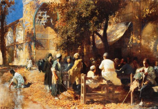 Edwin Lord Weeks - A Persian Cafe