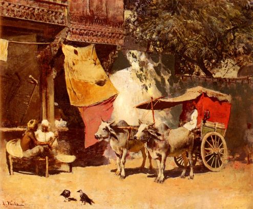 Edwin Lord Weeks - An Indian Gharry