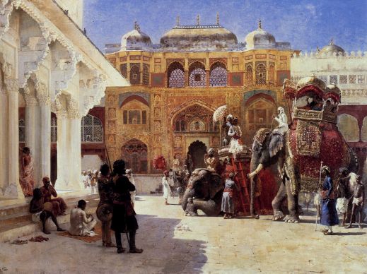 Edwin Lord Weeks - Arrival Of Prince Humbert The Rajah At The Palace Of Amber