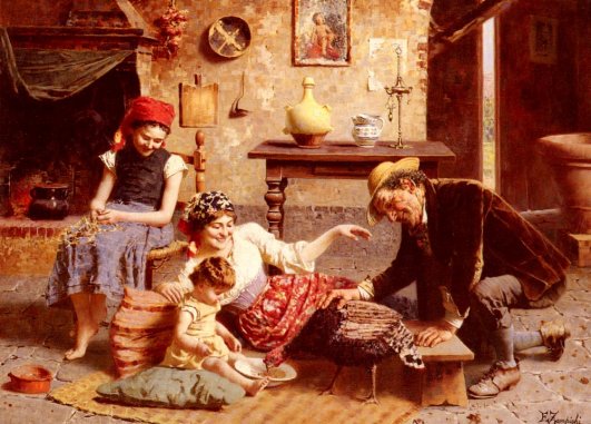 Eugenio Zampighi - A Happy Family