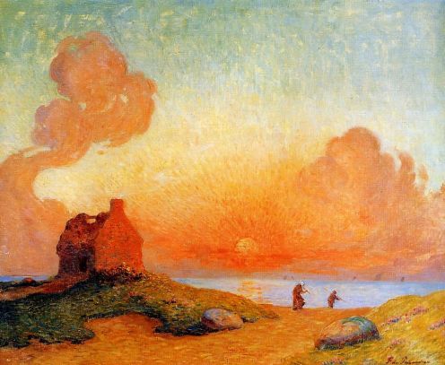 Ferdinand du Puigaudeau - Sunset by the Sea, Brittany