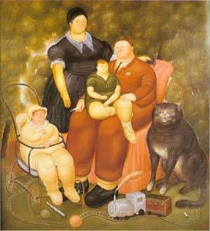 Fernando Botero - Family Scene